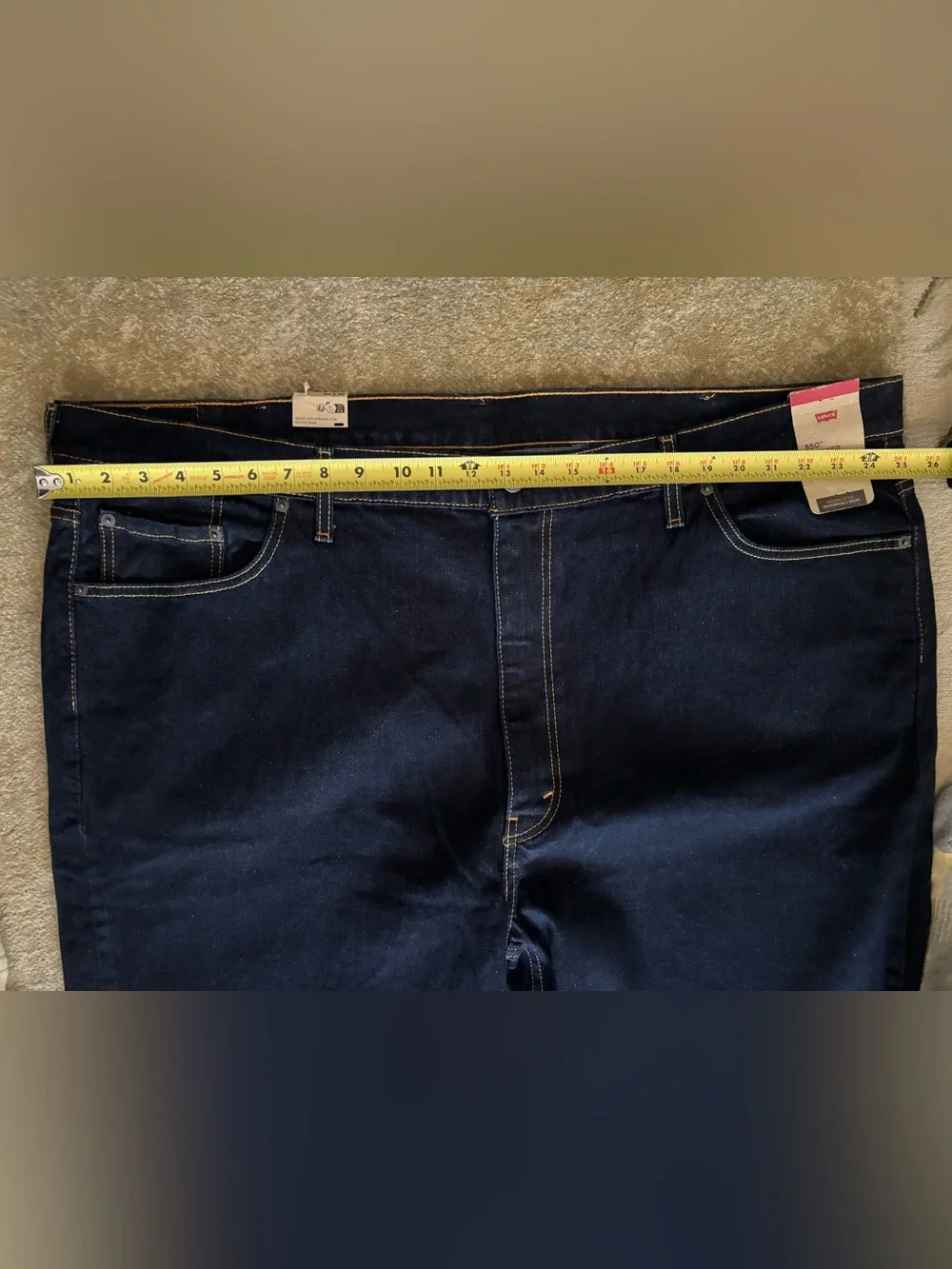 Levi’s 550 Relaxed Fit Jeans Men’s 50x30 Dark Wash Stretch Big Tall NWT